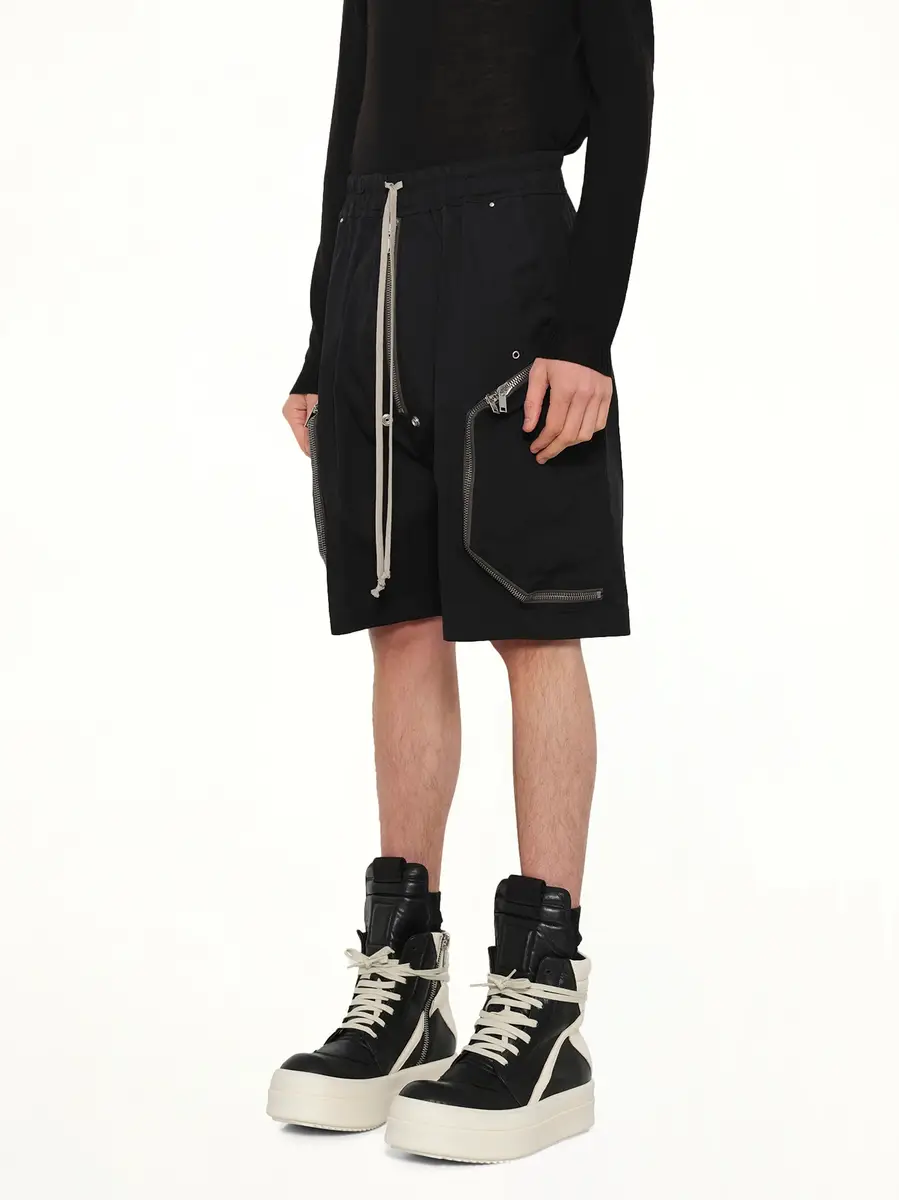 Rick Owens Cotton Twill Heizer Shorts | Thumbnail 4 Rick Owens Cotton Twill Heizer Shorts | Thumbnail 4