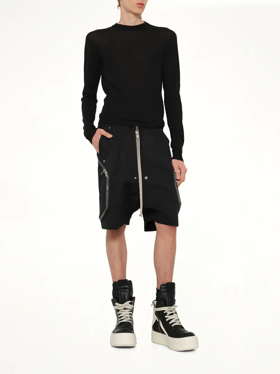 Rick Owens Cotton Twill Heizer Shorts | Thumbnail 6 Rick Owens Cotton Twill Heizer Shorts | Thumbnail 6