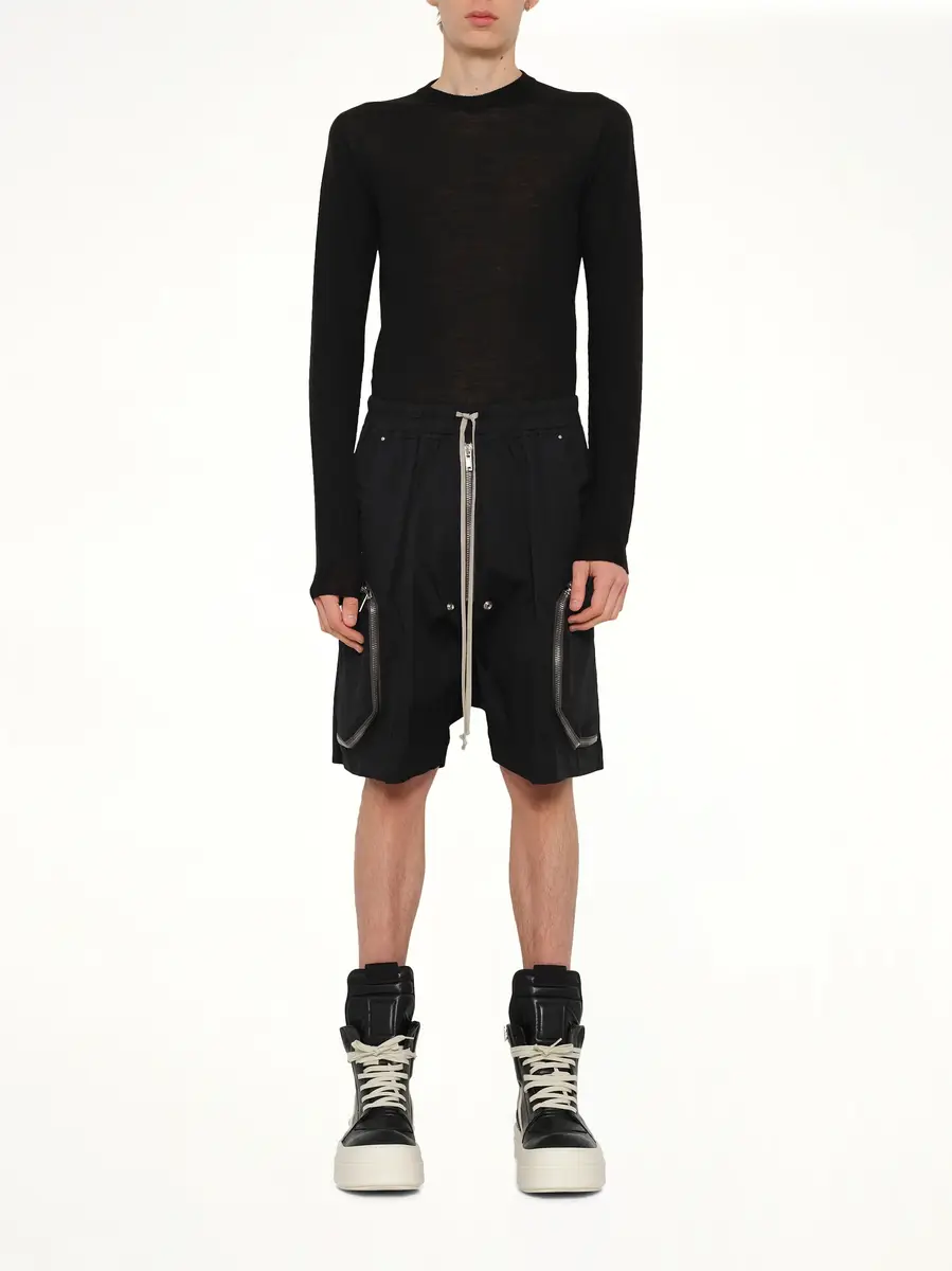 Rick Owens Cotton Twill Heizer Shorts | Thumbnail 7 Rick Owens Cotton Twill Heizer Shorts | Thumbnail 7