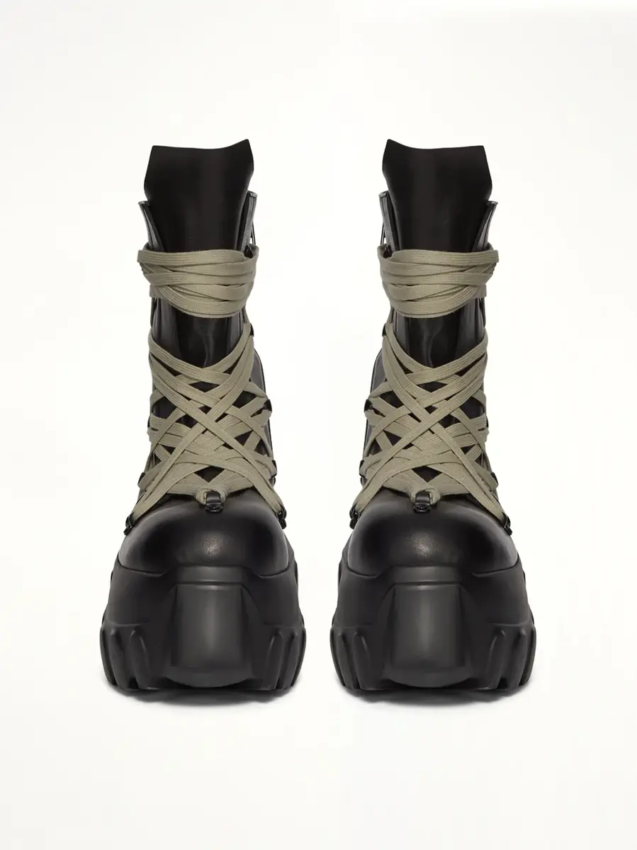 Rick Owens Megalace Mega Tractor in Black/pearl | Thumbnail 3 Rick Owens Megalace Mega Tractor in Black/pearl | Thumbnail 3