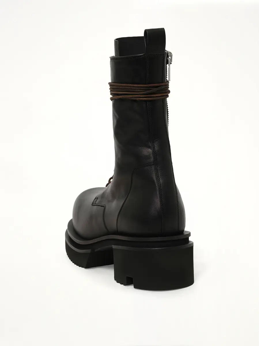 Rick Owens Army Lace Up Bogun Boots | Thumbnail 3 Rick Owens Army Lace Up Bogun Boots | Thumbnail 3