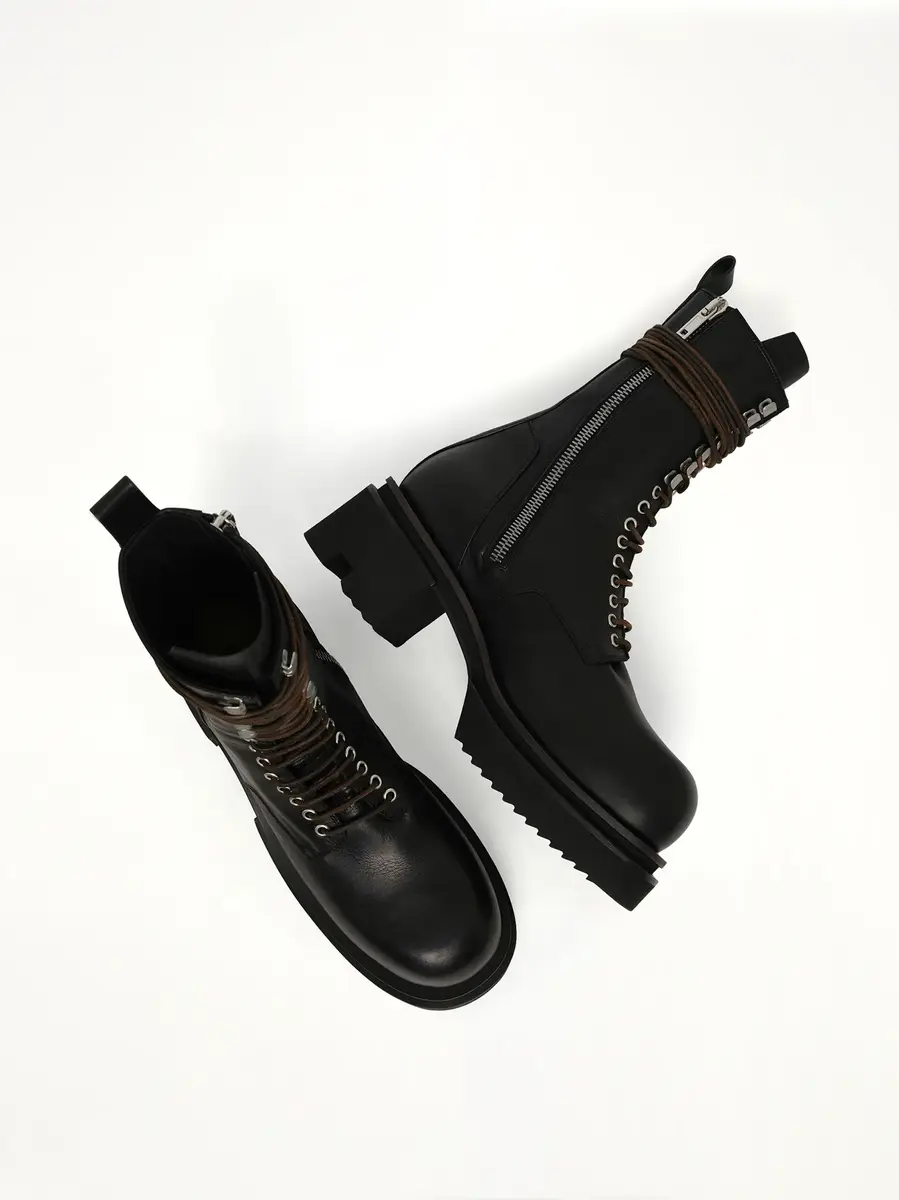 Rick Owens Army Lace Up Bogun Boots | Thumbnail 4 Rick Owens Army Lace Up Bogun Boots | Thumbnail 4