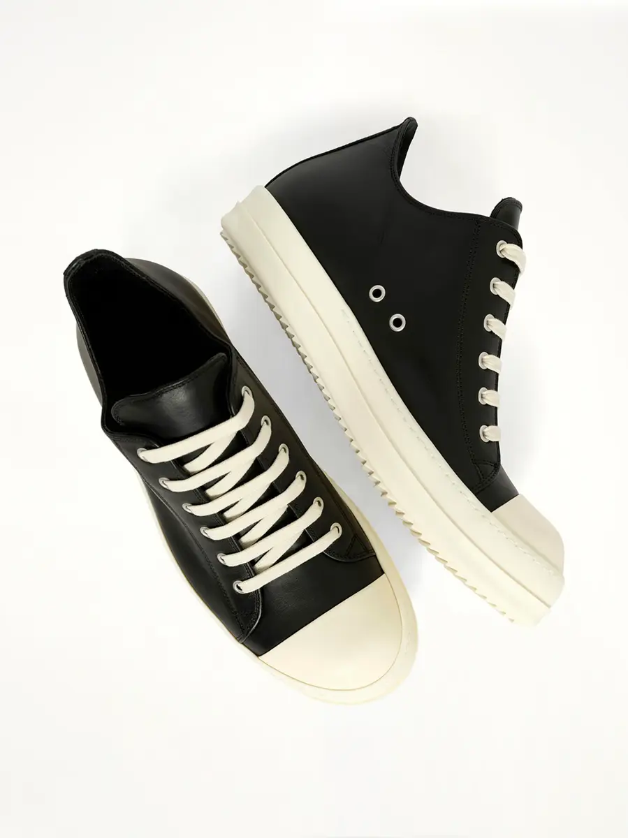 Rick Owens Low Sneaker in Black/milk | Thumbnail 4
