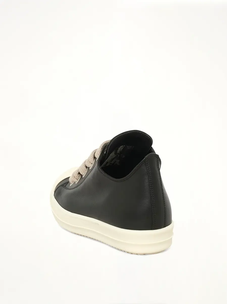 Rick Owens Jumbolace Low Sneaker in Black/milk | Thumbnail 3