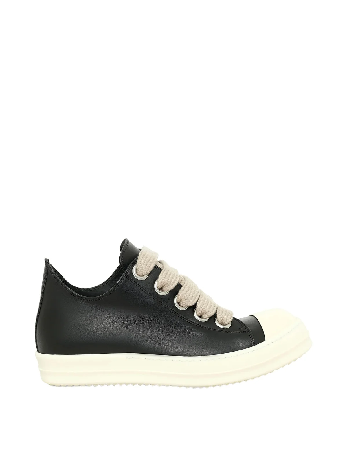 Rick Owens Jumbolace Low Sneaker in Black/milk
