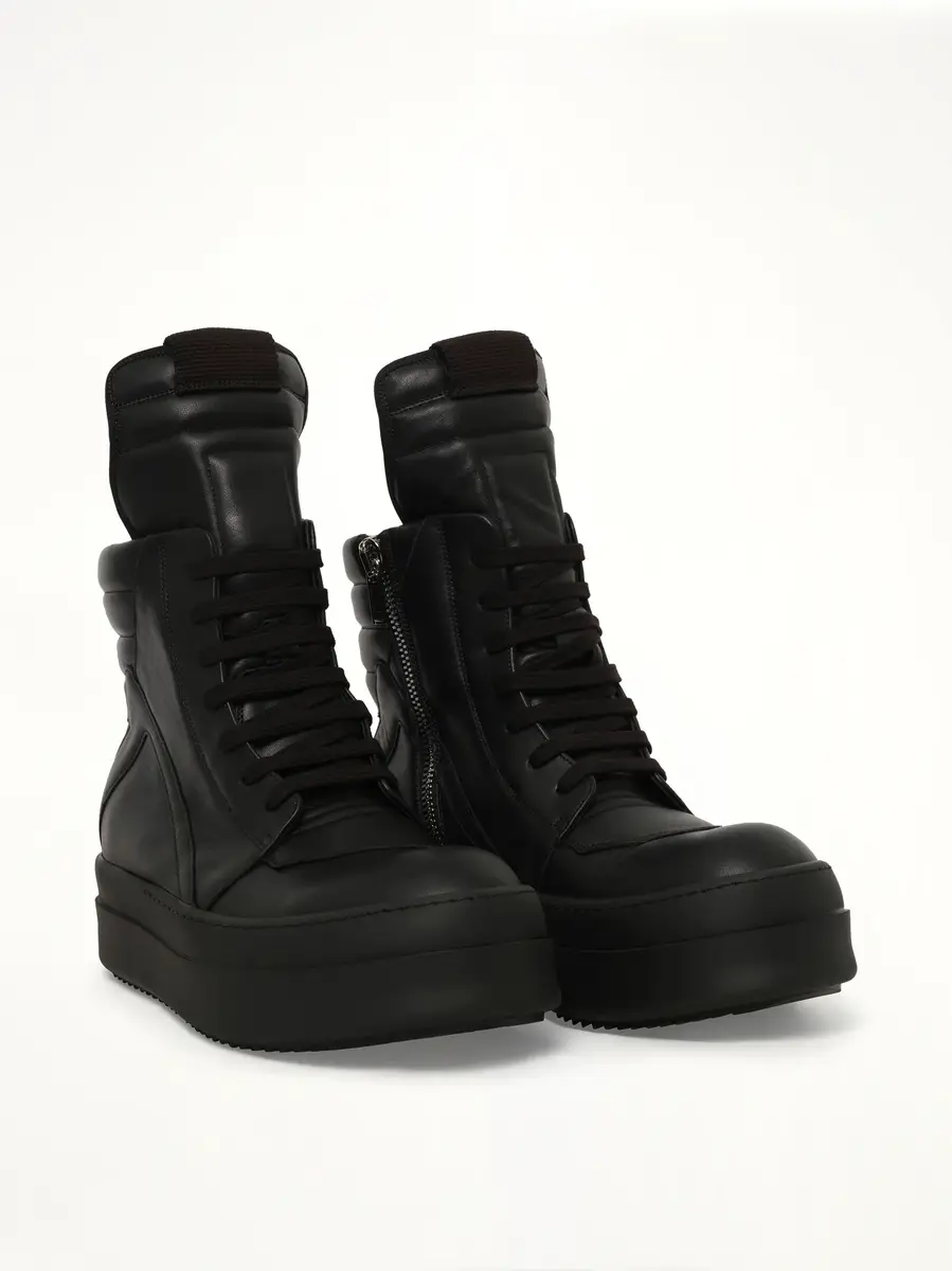 Rick Owens Mega Bumper Geobasket in All Black | Thumbnail 2