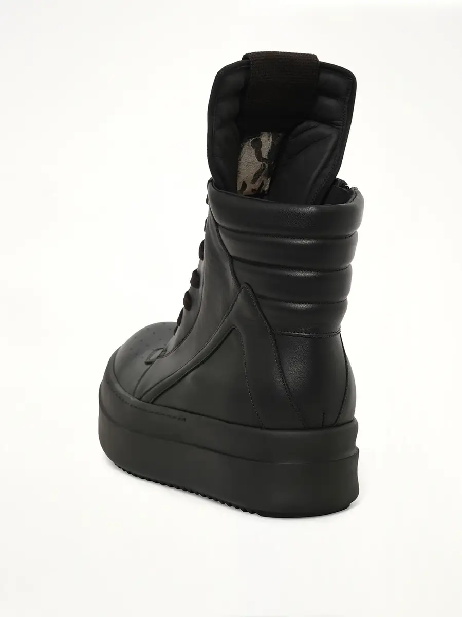 Rick Owens Mega Bumper Geobasket in All Black | Thumbnail 3
