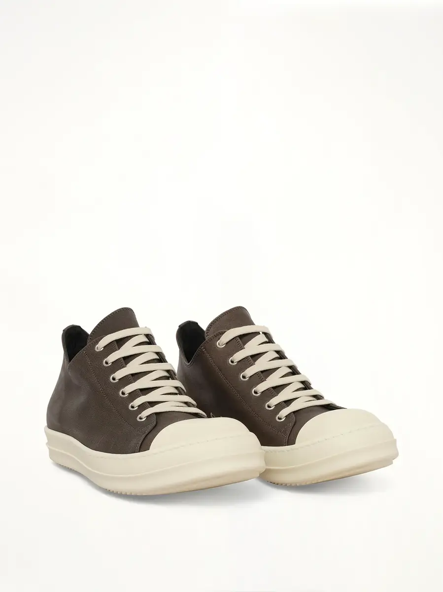 Rick Owens Low Sneaks in Washed Black | Thumbnail 2 Rick Owens Low Sneaks in Washed Black | Thumbnail 2