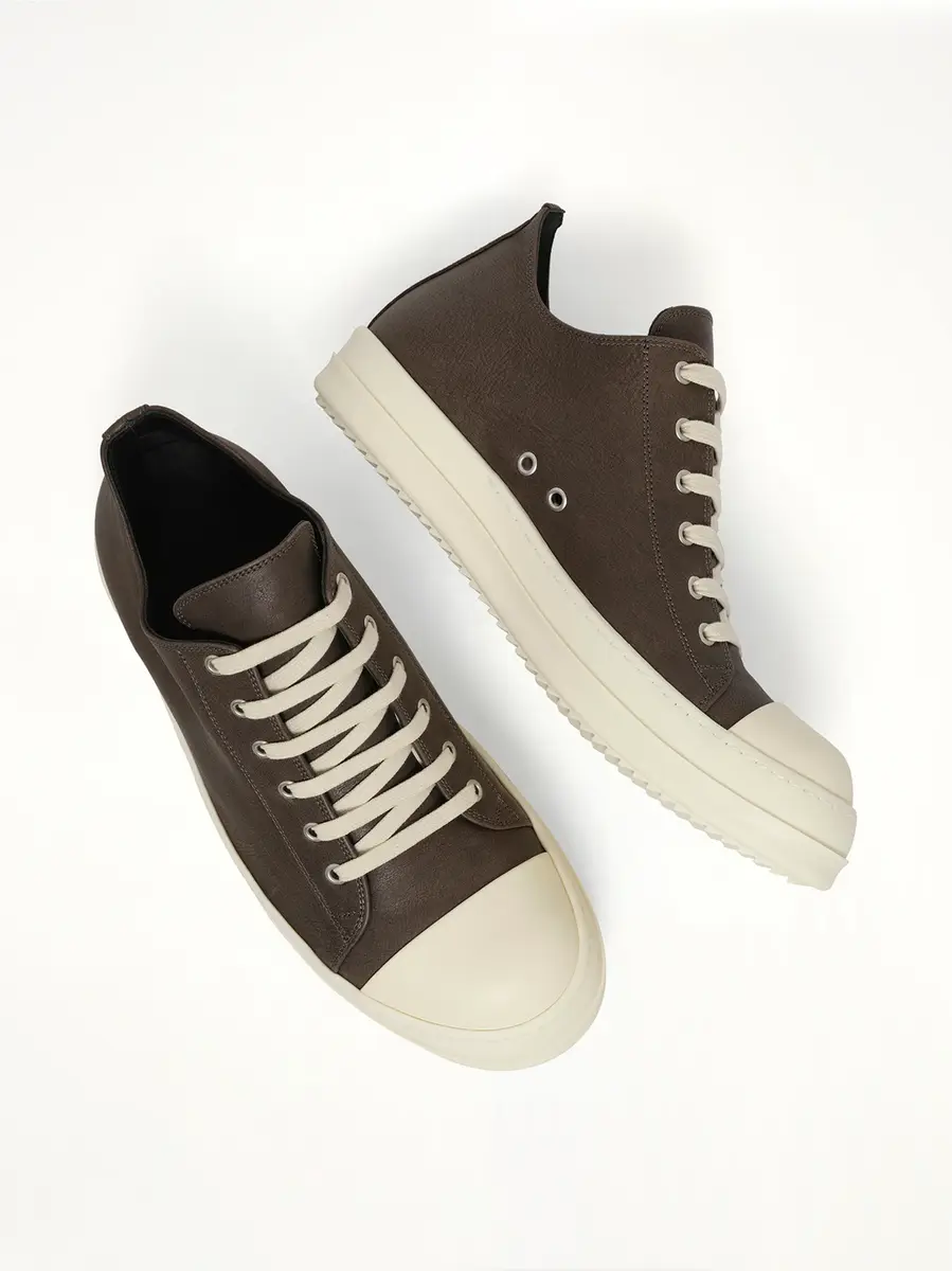 Rick Owens Low Sneaks in Washed Black | Thumbnail 4 Rick Owens Low Sneaks in Washed Black | Thumbnail 4