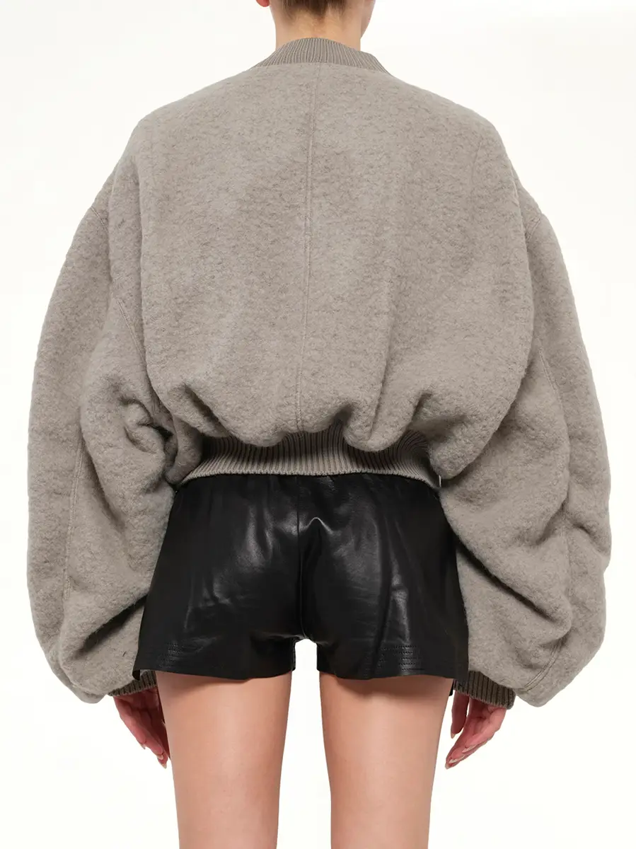 Rick Owens Secchia Cropped Flight in Dark Pearl | Thumbnail 5