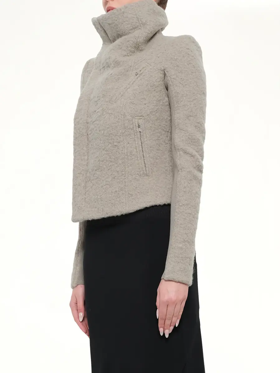 Rick Owens Alpaca Classic Biker in Dark Pearl | Thumbnail 3 Rick Owens Alpaca Classic Biker in Dark Pearl | Thumbnail 3