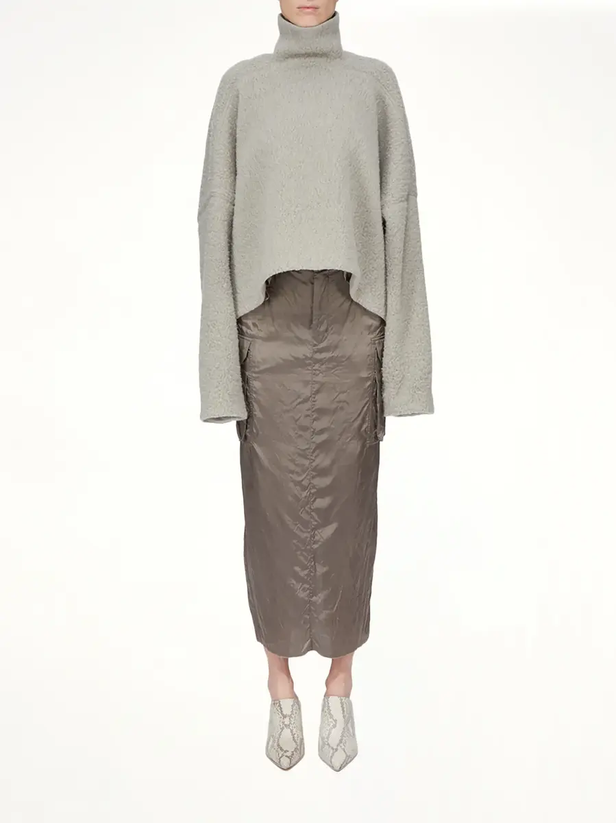 Rick Owens Jumbo Tabard Cropped Top in Dark Pearl | Thumbnail 5