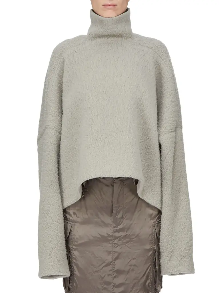 Rick Owens Jumbo Tabard Cropped Top in Dark Pearl