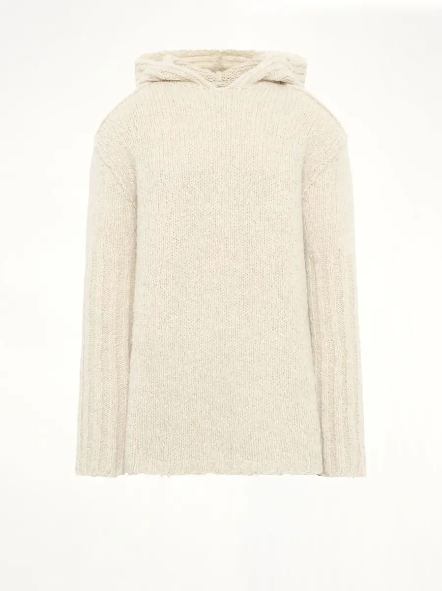 Rick Owens Silk Cashmere Oversized Hoodie in Natural | Thumbnail 2