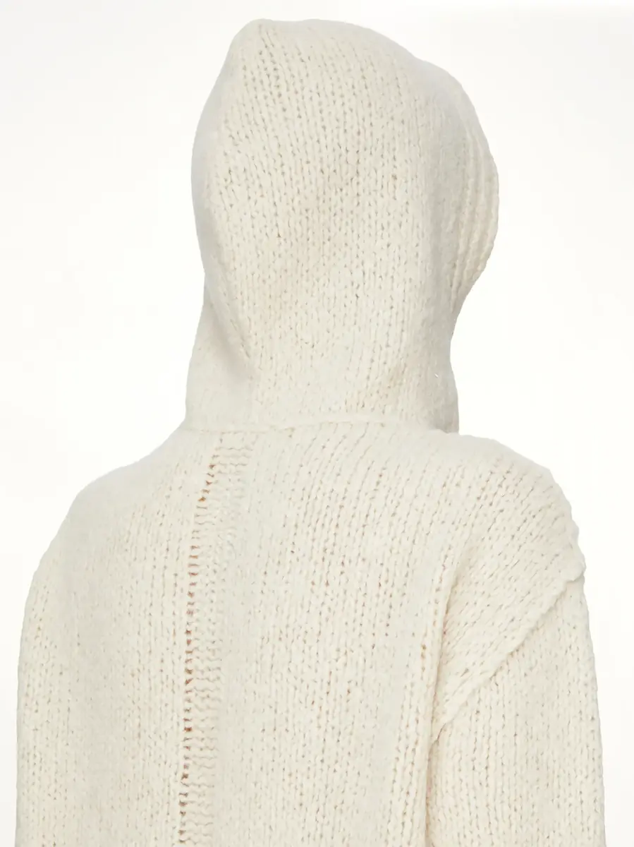 Rick Owens Silk Cashmere Oversized Hoodie in Natural | Thumbnail 9