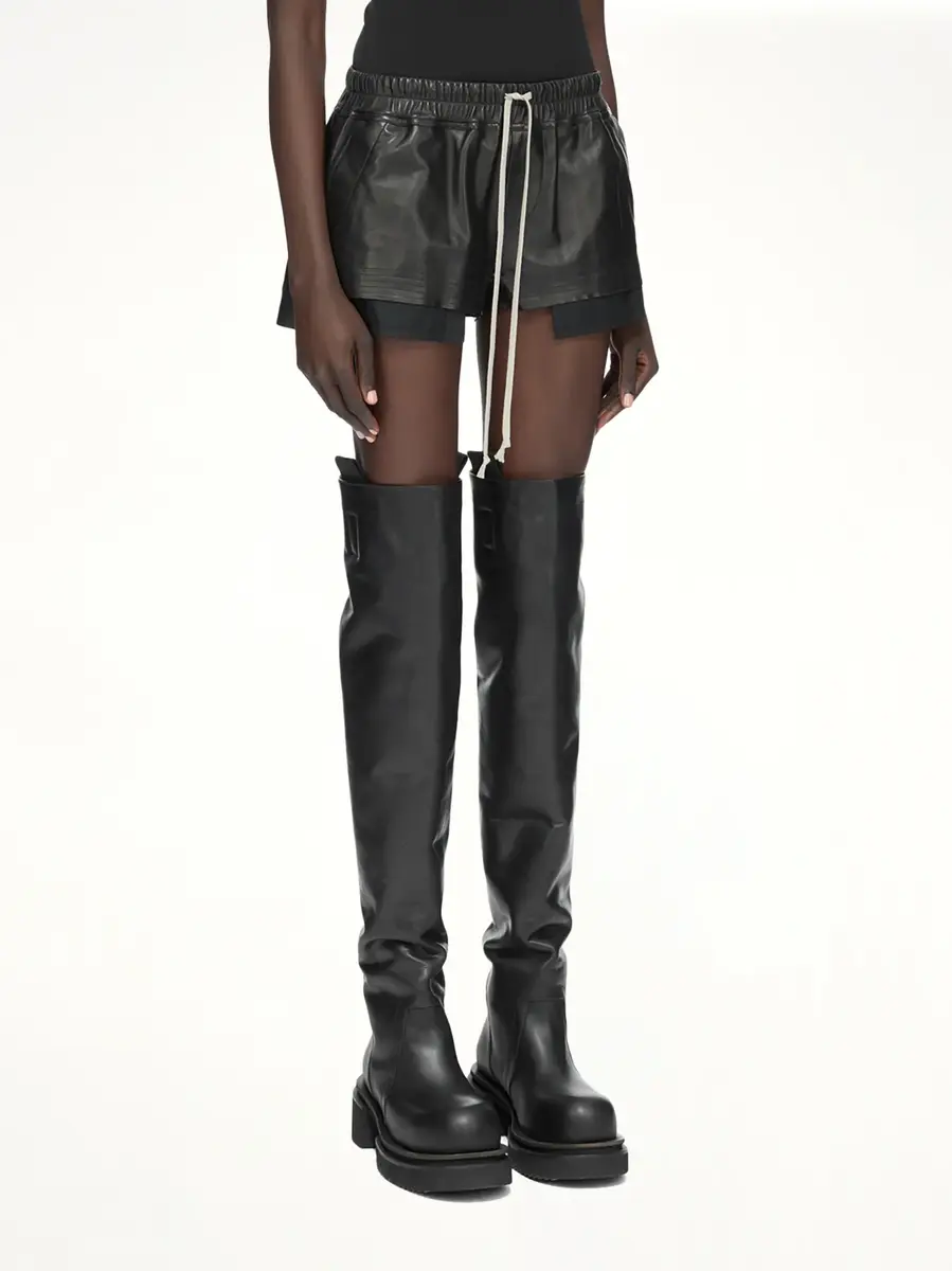 Rick Owens Lamb Leather Fog Boxers | Thumbnail 3 Rick Owens Lamb Leather Fog Boxers | Thumbnail 3