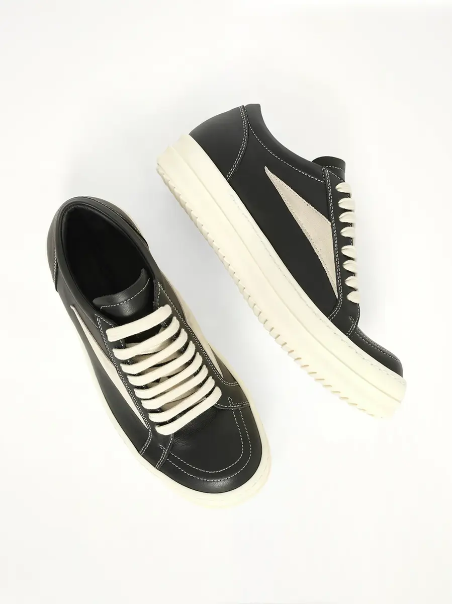 Rick Owens Vintage Sneaker in Black/milk | Thumbnail 4 Rick Owens Vintage Sneaker in Black/milk | Thumbnail 4