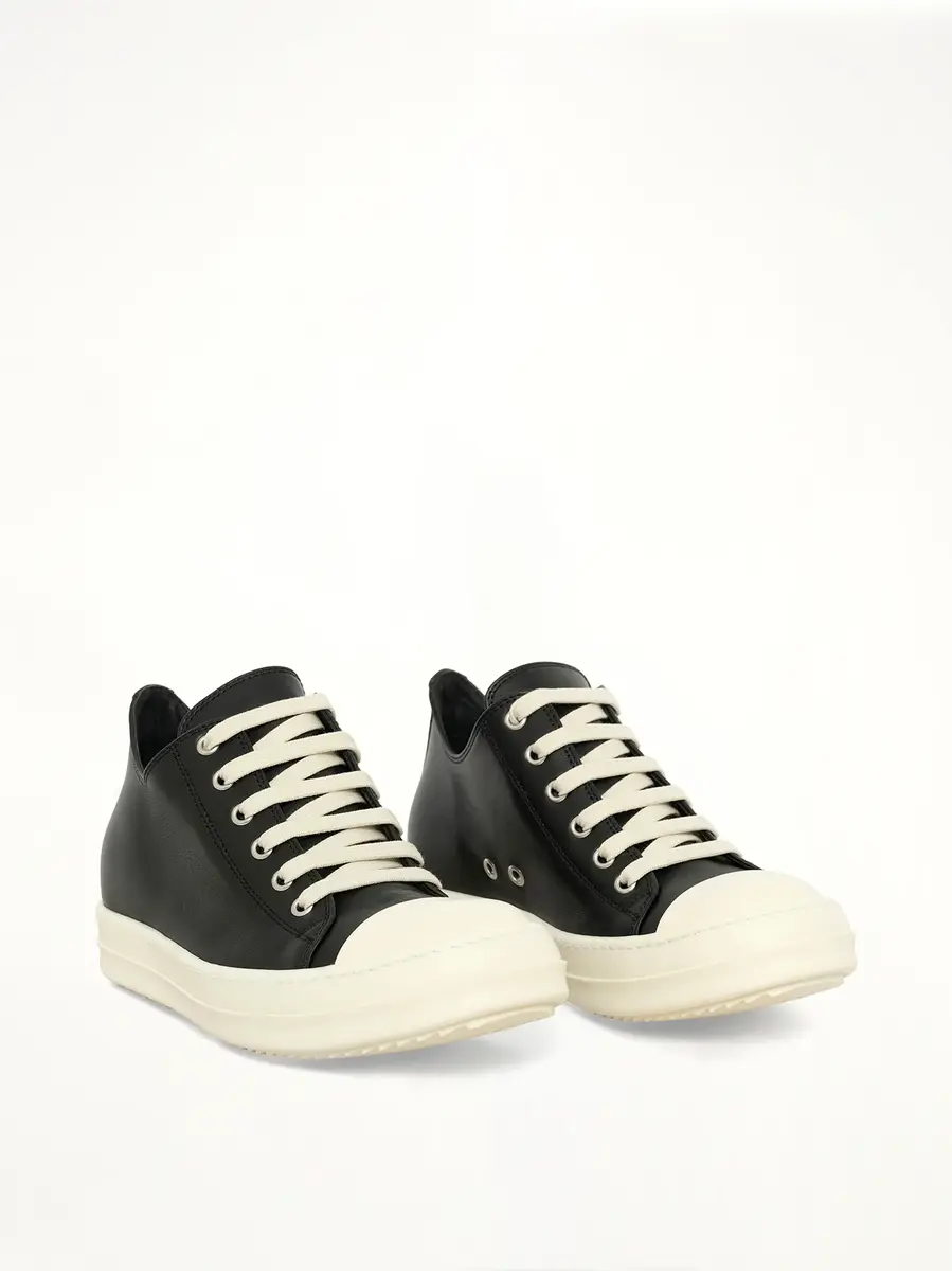 Rick Owens Low Sneaker in Black/milk | Thumbnail 2 Rick Owens Low Sneaker in Black/milk | Thumbnail 2