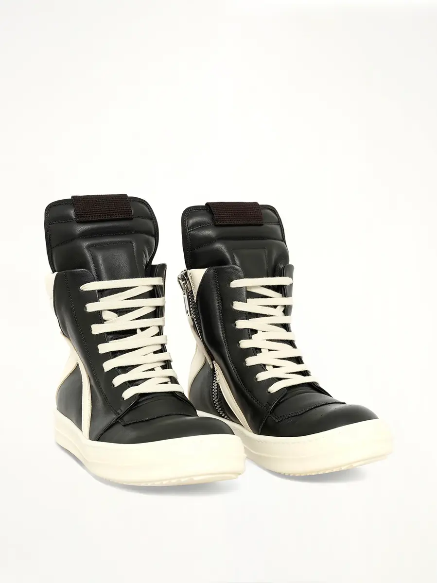 Rick Owens Geobasket in Black/milk | Thumbnail 2 Rick Owens Geobasket in Black/milk | Thumbnail 2