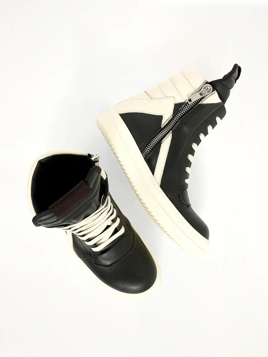 Rick Owens Geobasket in Black/milk | Thumbnail 4 Rick Owens Geobasket in Black/milk | Thumbnail 4
