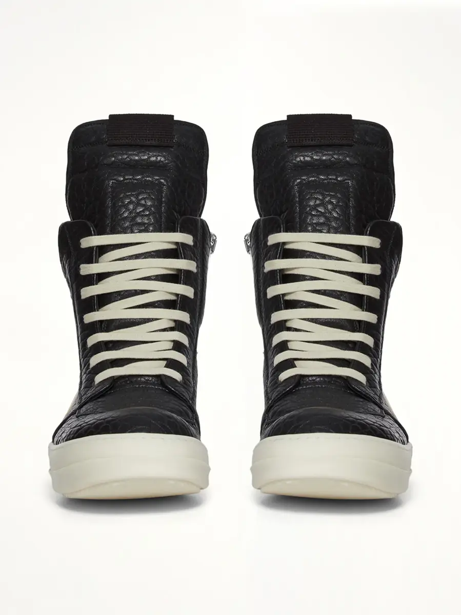 Rick Owens Geobasket Heel Sneaker in Black/milk | Thumbnail 3 Rick Owens Geobasket Heel Sneaker in Black/milk | Thumbnail 3