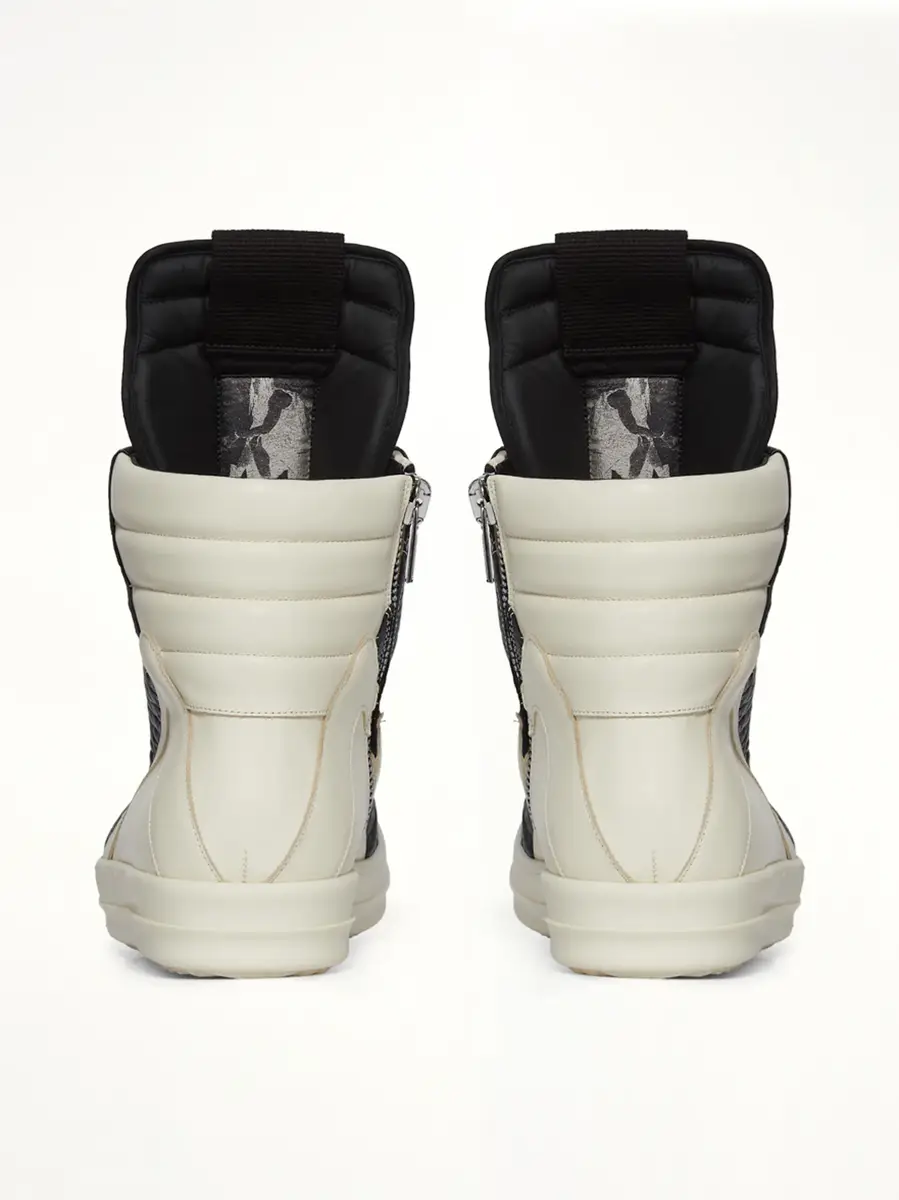 Rick Owens Geobasket Heel Sneaker in Black/milk | Thumbnail 4 Rick Owens Geobasket Heel Sneaker in Black/milk | Thumbnail 4