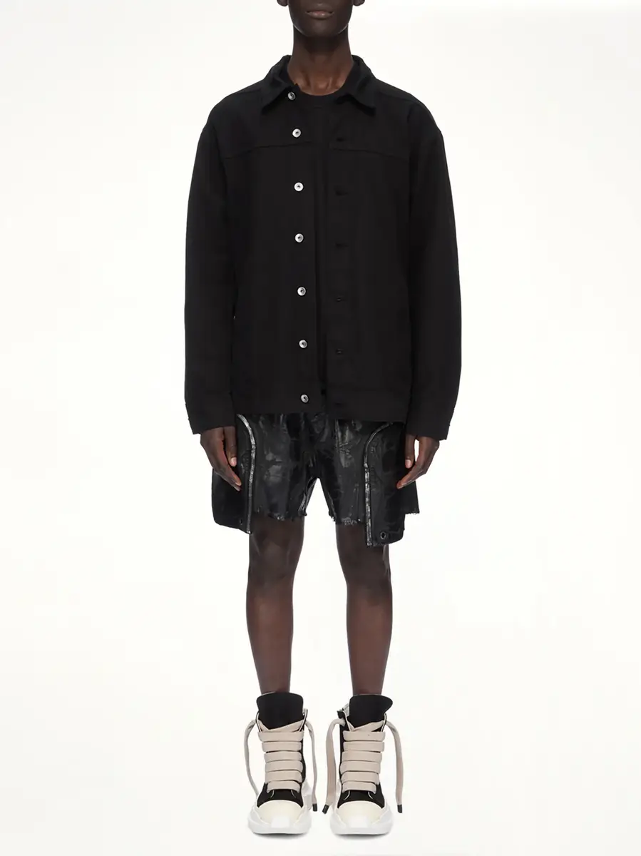 RICK OWENS DRKSHDW Cotton Canvas Jumbo Worker Denim Jacket | Thumbnail 9 RICK OWENS DRKSHDW Cotton Canvas Jumbo Worker Denim Jacket | Thumbnail 9