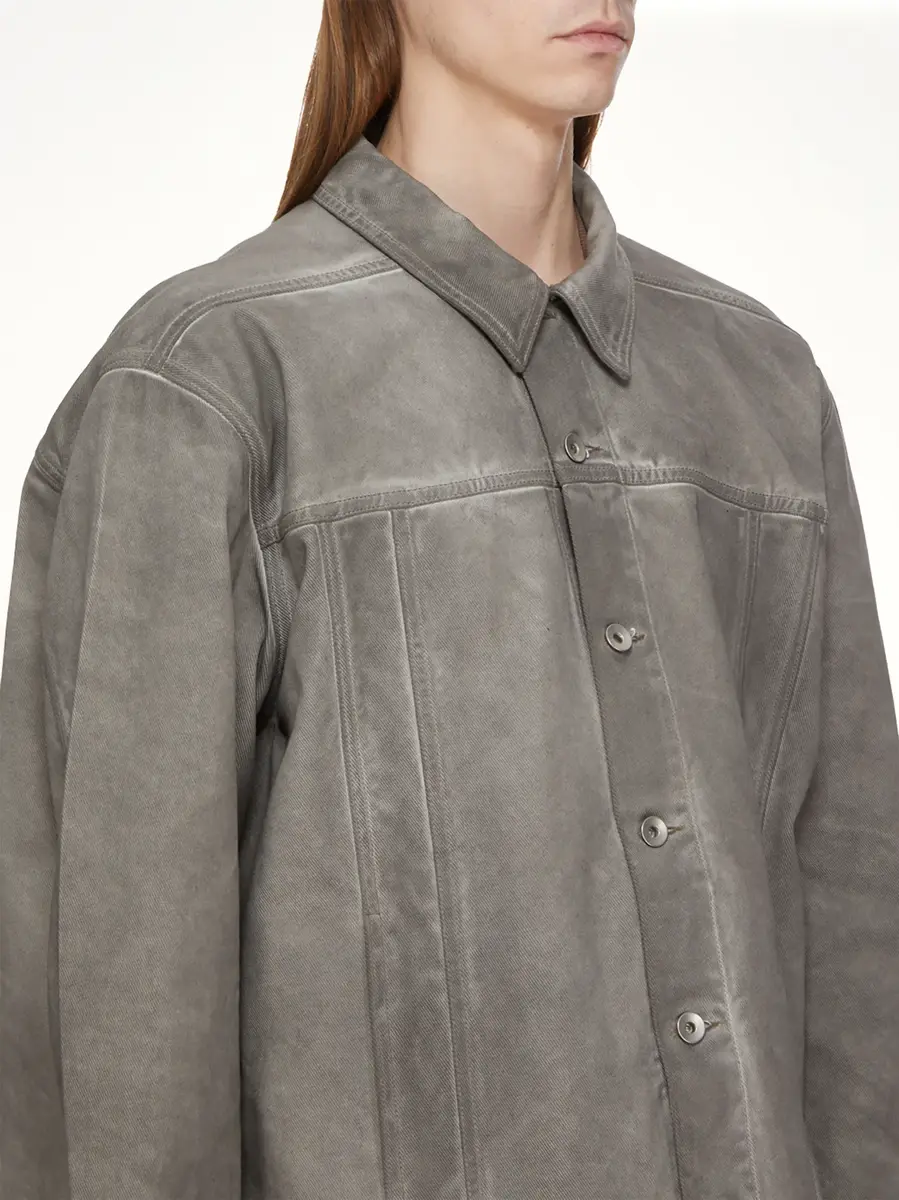 RICK OWENS DRKSHDW Lido Jumbo Worker Jacket in Dark Dust | Thumbnail 5 RICK OWENS DRKSHDW Lido Jumbo Worker Jacket in Dark Dust | Thumbnail 5