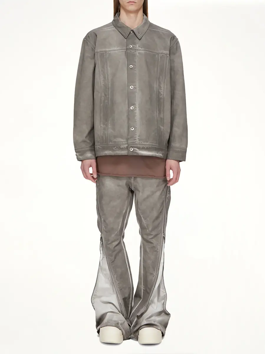 RICK OWENS DRKSHDW Lido Jumbo Worker Jacket in Dark Dust | Thumbnail 9 RICK OWENS DRKSHDW Lido Jumbo Worker Jacket in Dark Dust | Thumbnail 9