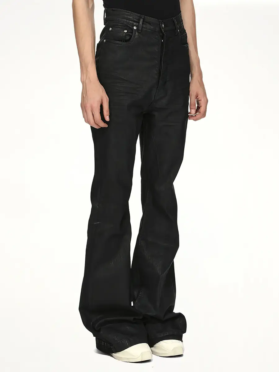 RICK OWENS DRKSHDW Stretch Denim Bolan Bootcut in Black Wax | Thumbnail 3 RICK OWENS DRKSHDW Stretch Denim Bolan Bootcut in Black Wax | Thumbnail 3