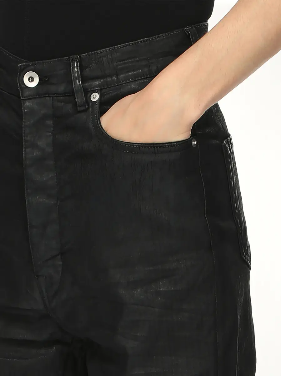 RICK OWENS DRKSHDW Stretch Denim Bolan Bootcut in Black Wax | Thumbnail 7 RICK OWENS DRKSHDW Stretch Denim Bolan Bootcut in Black Wax | Thumbnail 7