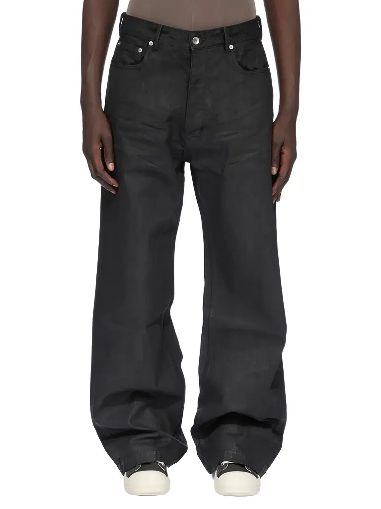 RICK OWENS DRKSHDW 13oz Denim Geth Jeans in Black Wax