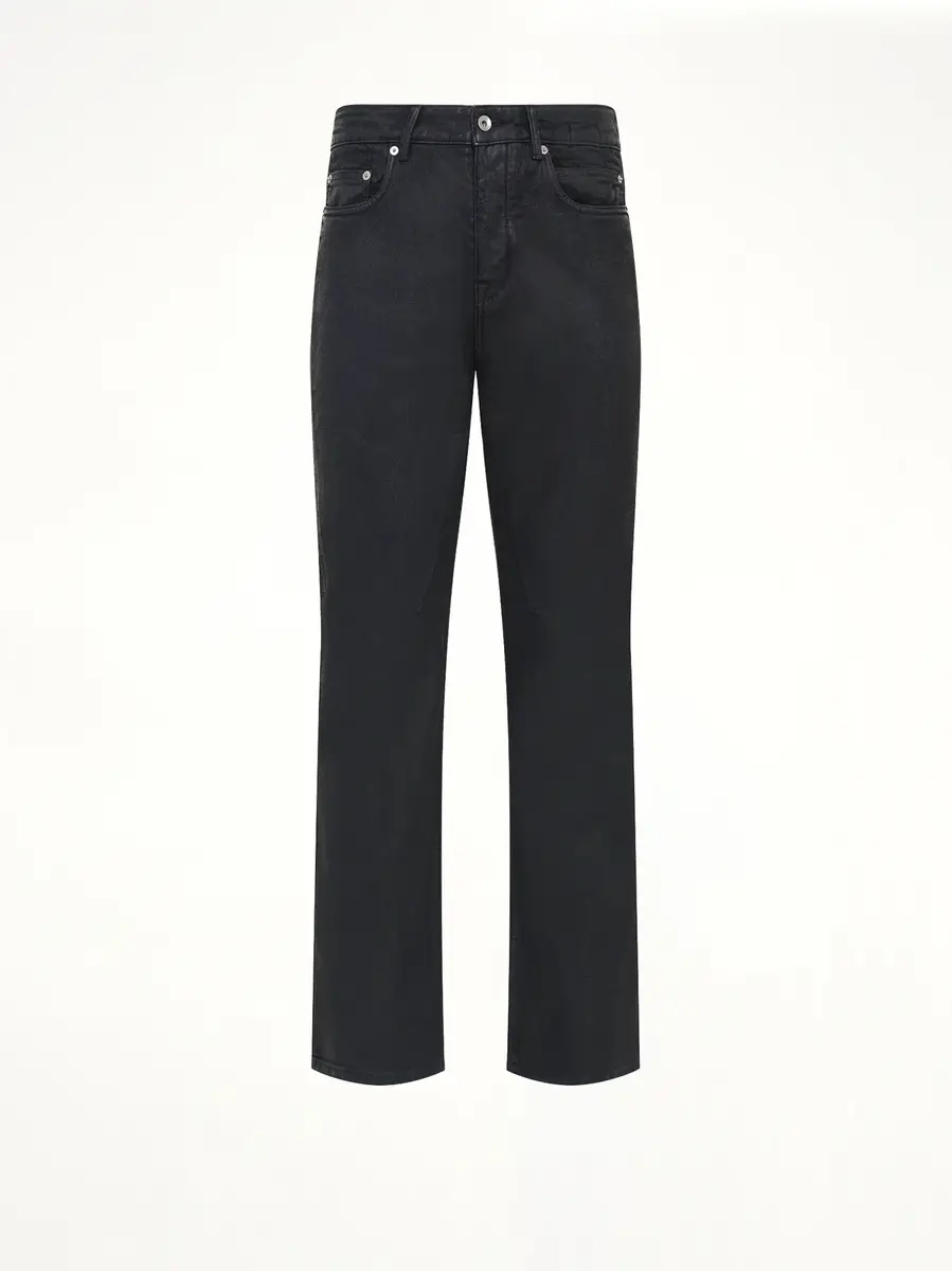RICK OWENS DRKSHDW 13oz Denim Fog Cut Jeans in Black Wax | Thumbnail 2