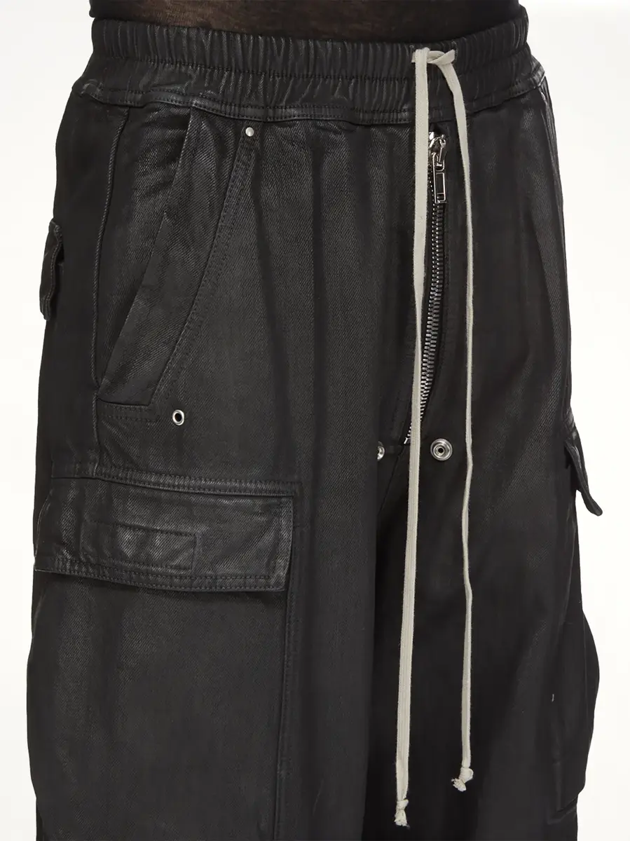 RICK OWENS DRKSHDW 13oz Denim Double Cargo Jumbo Belas in Black Wax | Thumbnail 5 RICK OWENS DRKSHDW 13oz Denim Double Cargo Jumbo Belas in Black Wax | Thumbnail 5