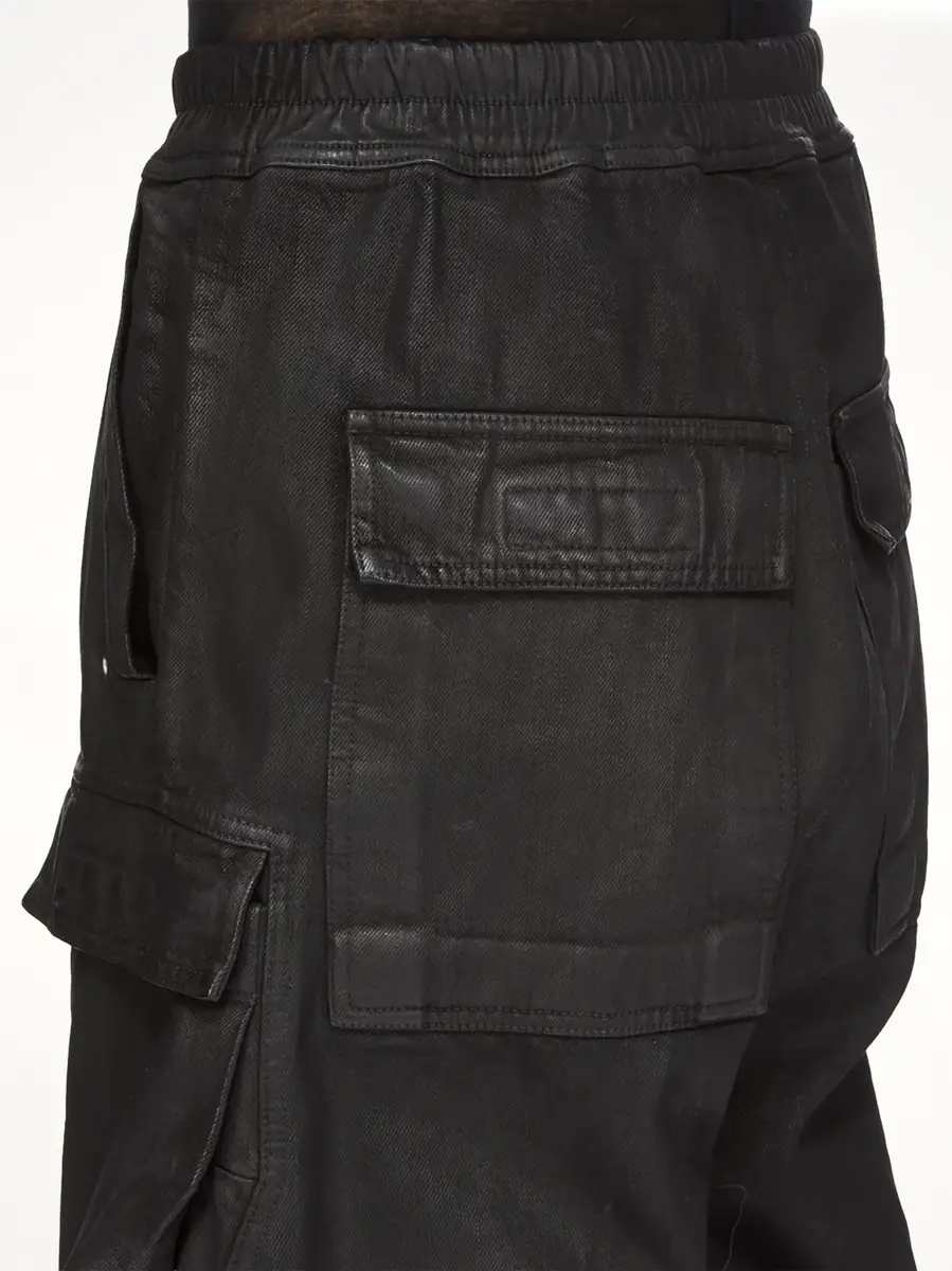 RICK OWENS DRKSHDW 13oz Denim Double Cargo Jumbo Belas in Black Wax | Thumbnail 6 RICK OWENS DRKSHDW 13oz Denim Double Cargo Jumbo Belas in Black Wax | Thumbnail 6