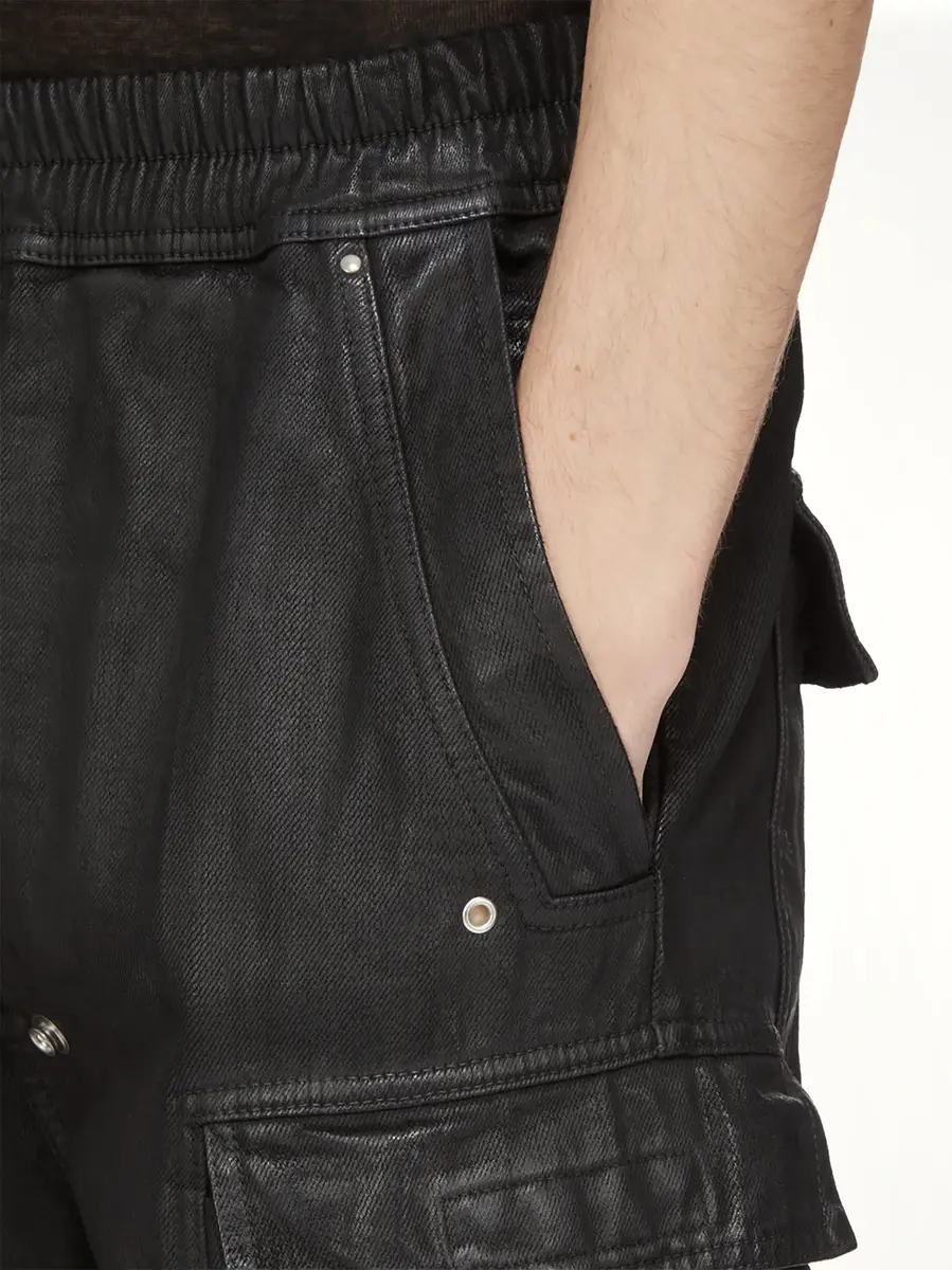 RICK OWENS DRKSHDW 13oz Denim Double Cargo Jumbo Belas in Black Wax | Thumbnail 7 RICK OWENS DRKSHDW 13oz Denim Double Cargo Jumbo Belas in Black Wax | Thumbnail 7
