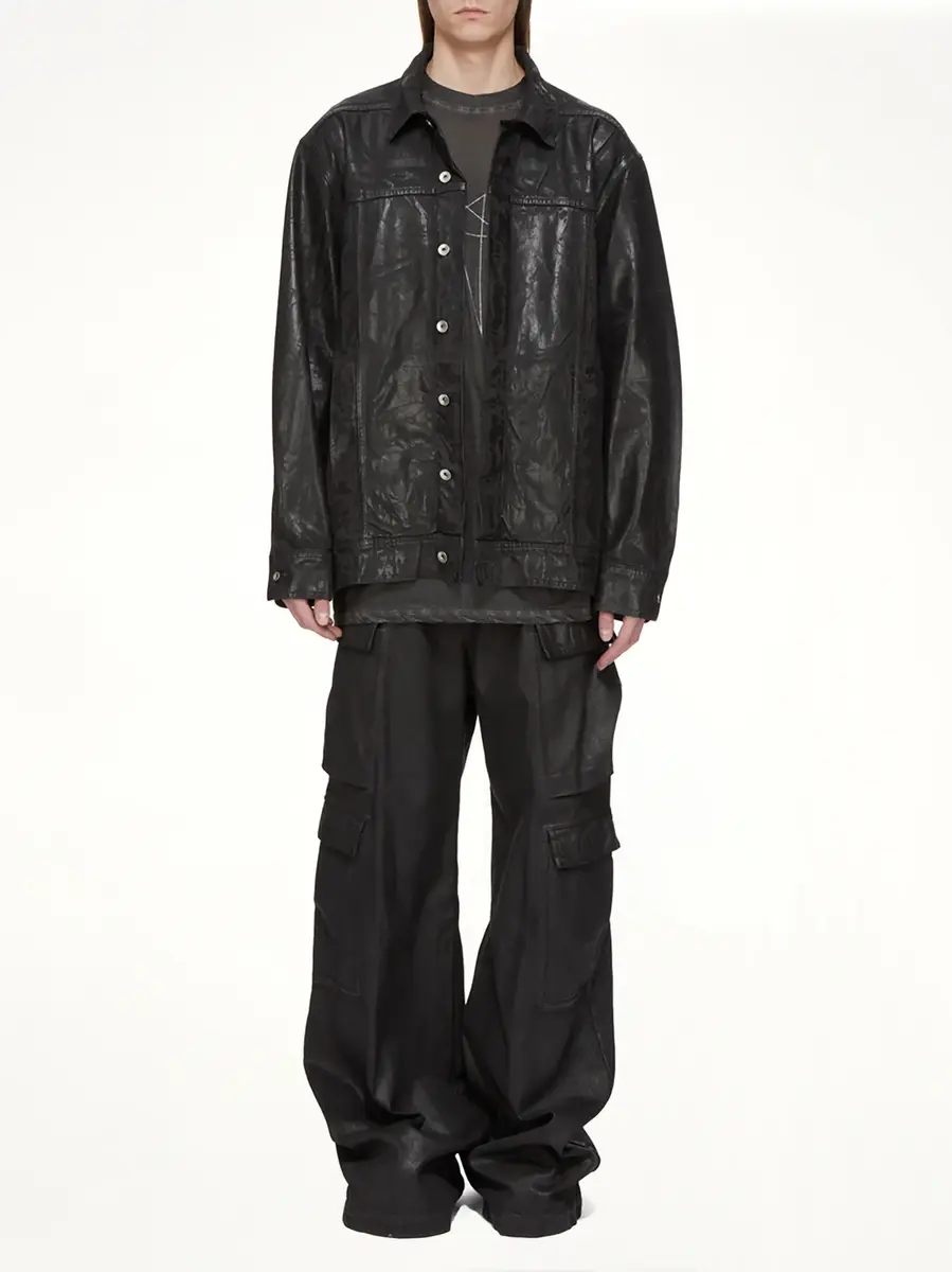RICK OWENS DRKSHDW 13oz Denim Double Cargo Jumbo Belas in Black Wax | Thumbnail 8 RICK OWENS DRKSHDW 13oz Denim Double Cargo Jumbo Belas in Black Wax | Thumbnail 8