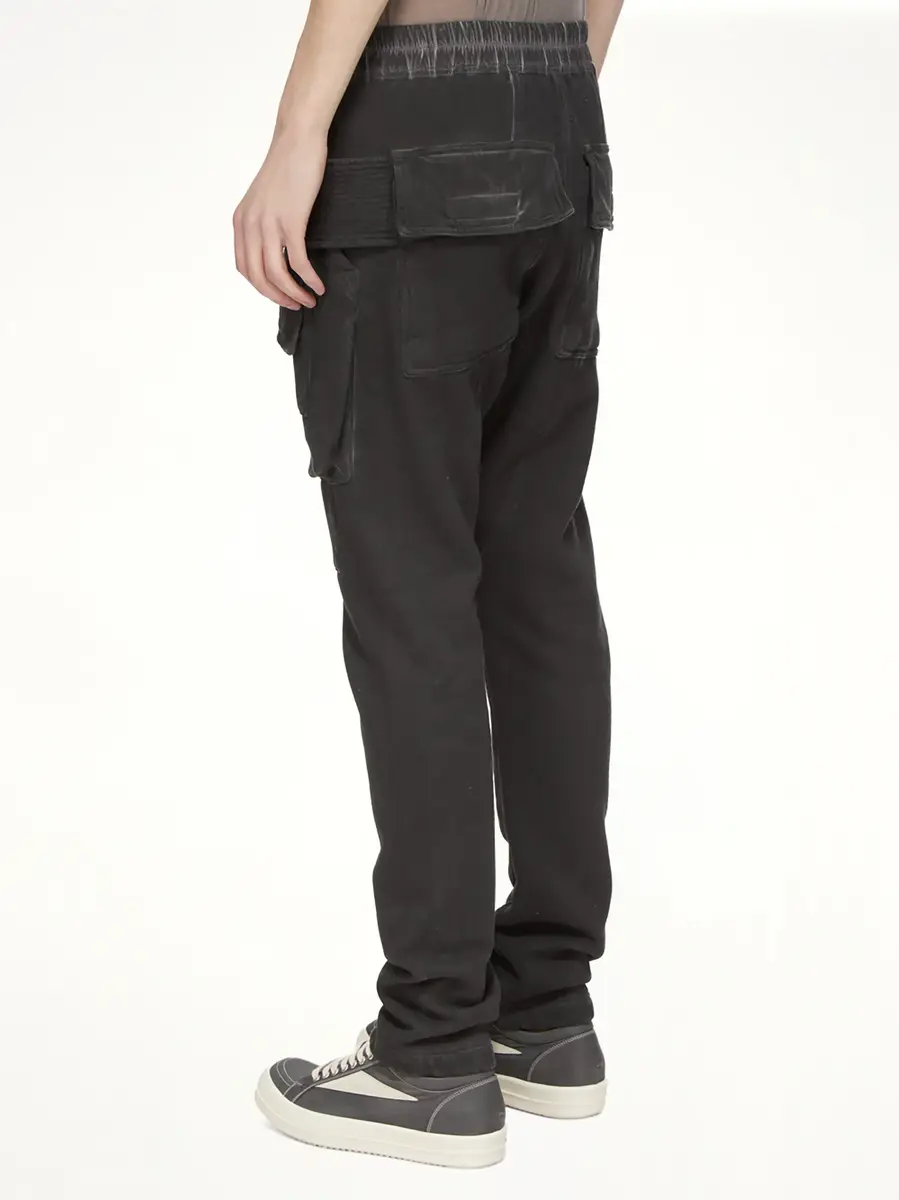 RICK OWENS DRKSHDW Creatch Cargo Drawstring in Faded Black | Thumbnail 4 RICK OWENS DRKSHDW Creatch Cargo Drawstring in Faded Black | Thumbnail 4