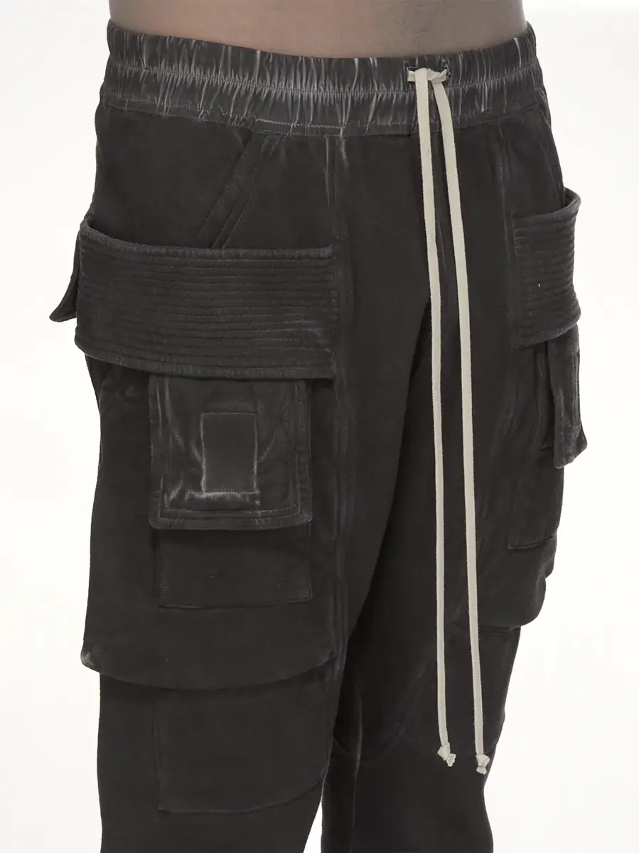 RICK OWENS DRKSHDW Creatch Cargo Drawstring in Faded Black | Thumbnail 5 RICK OWENS DRKSHDW Creatch Cargo Drawstring in Faded Black | Thumbnail 5