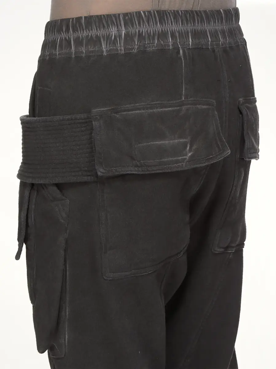 RICK OWENS DRKSHDW Creatch Cargo Drawstring in Faded Black | Thumbnail 6 RICK OWENS DRKSHDW Creatch Cargo Drawstring in Faded Black | Thumbnail 6