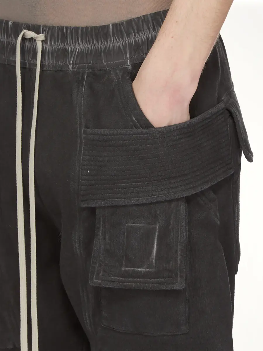 RICK OWENS DRKSHDW Creatch Cargo Drawstring in Faded Black | Thumbnail 7 RICK OWENS DRKSHDW Creatch Cargo Drawstring in Faded Black | Thumbnail 7