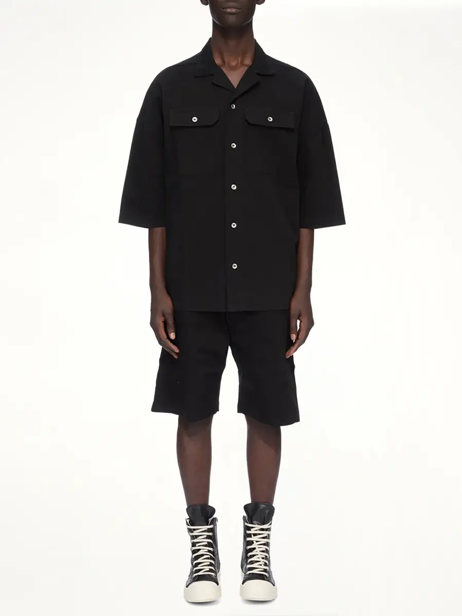 RICK OWENS DRKSHDW Cotton Twill Magnum Tommy Shirt | Thumbnail 3 RICK OWENS DRKSHDW Cotton Twill Magnum Tommy Shirt | Thumbnail 3