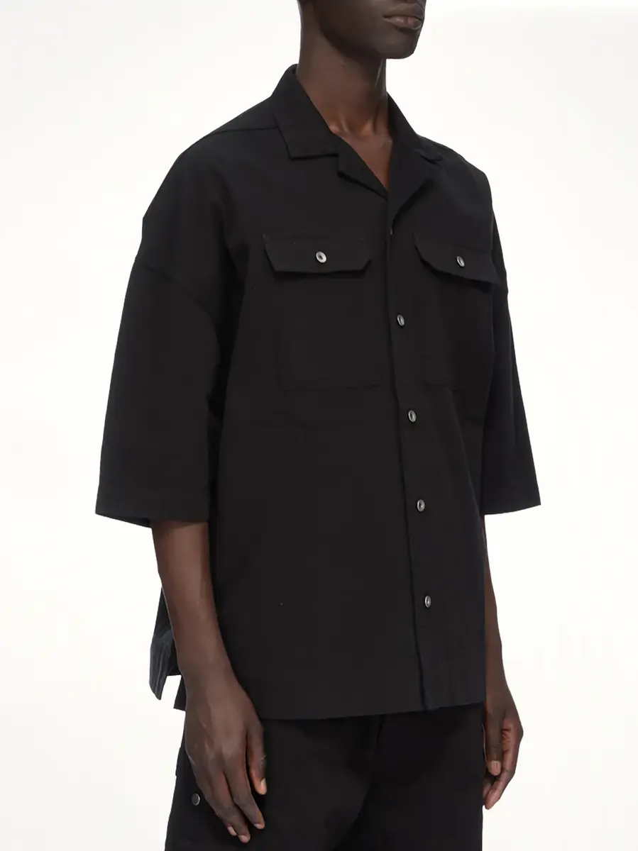 RICK OWENS DRKSHDW Cotton Twill Magnum Tommy Shirt | Thumbnail 4 RICK OWENS DRKSHDW Cotton Twill Magnum Tommy Shirt | Thumbnail 4