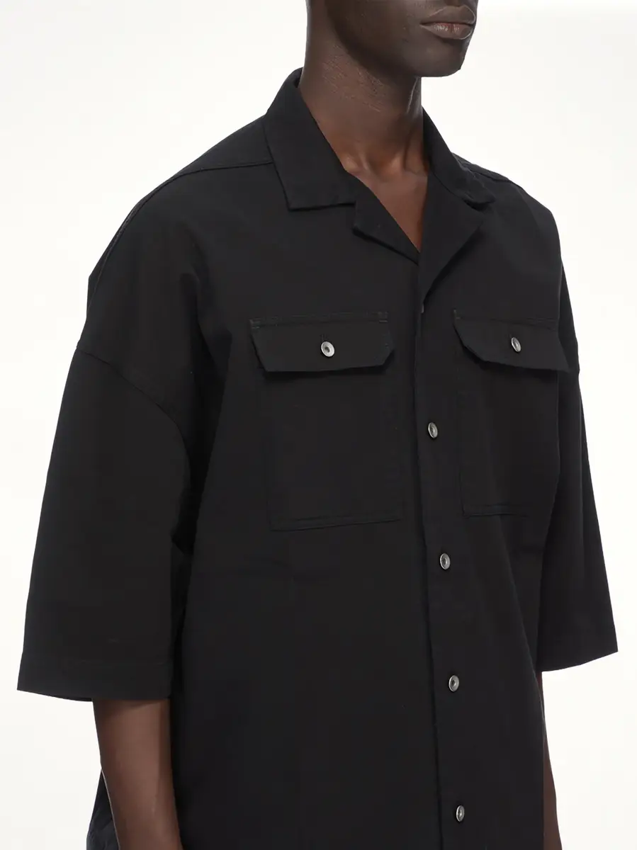 RICK OWENS DRKSHDW Cotton Twill Magnum Tommy Shirt | Thumbnail 6 RICK OWENS DRKSHDW Cotton Twill Magnum Tommy Shirt | Thumbnail 6