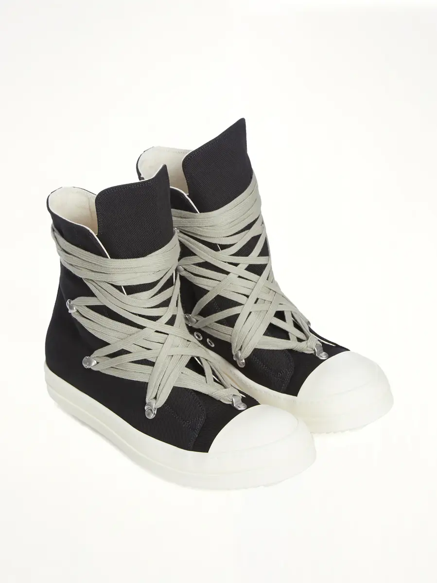 RICK OWENS DRKSHDW Denim Megalace Sneaks | Thumbnail 2