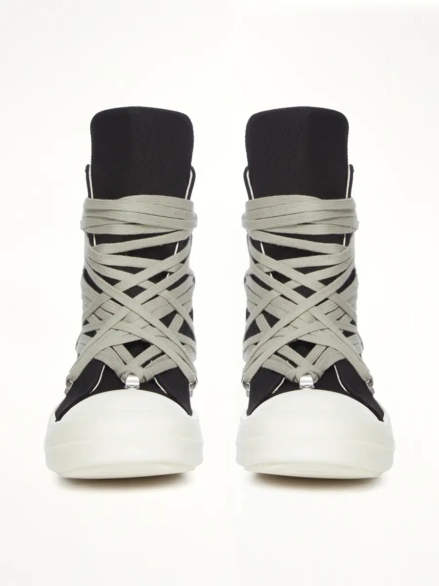 RICK OWENS DRKSHDW Denim Megalace Sneaks | Thumbnail 3