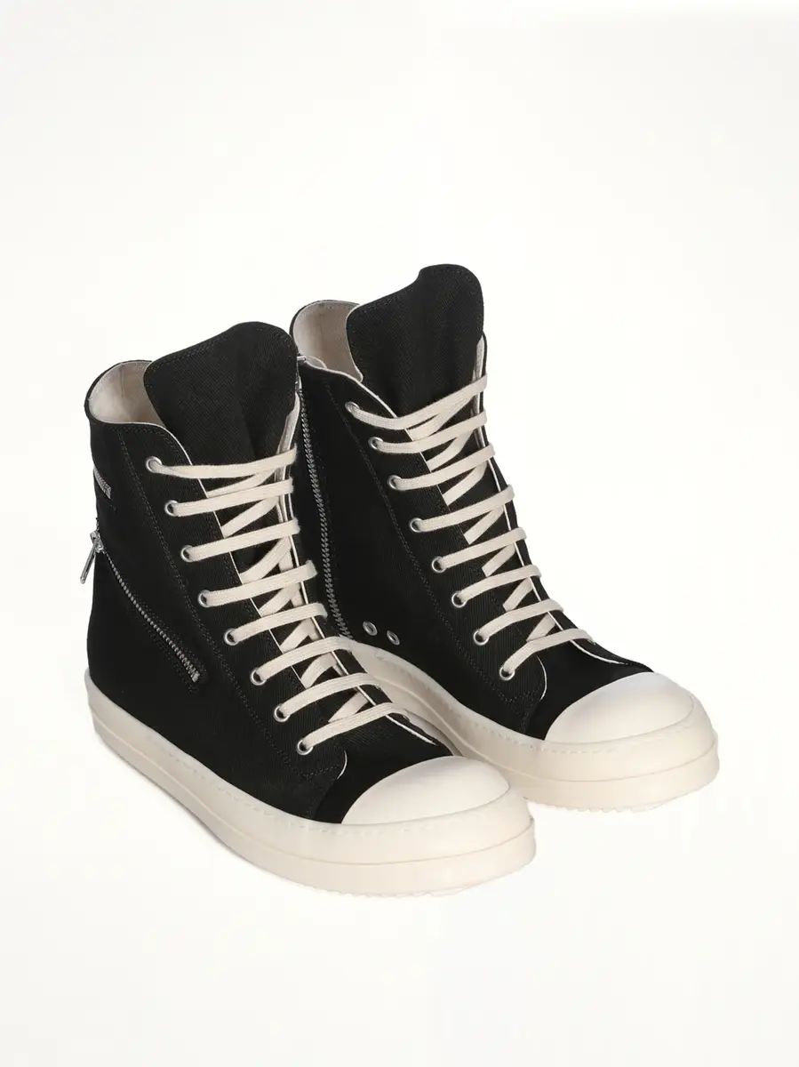 RICK OWENS DRKSHDW Overdyed Denim Cargo Sneaks | Thumbnail 2 RICK OWENS DRKSHDW Overdyed Denim Cargo Sneaks | Thumbnail 2