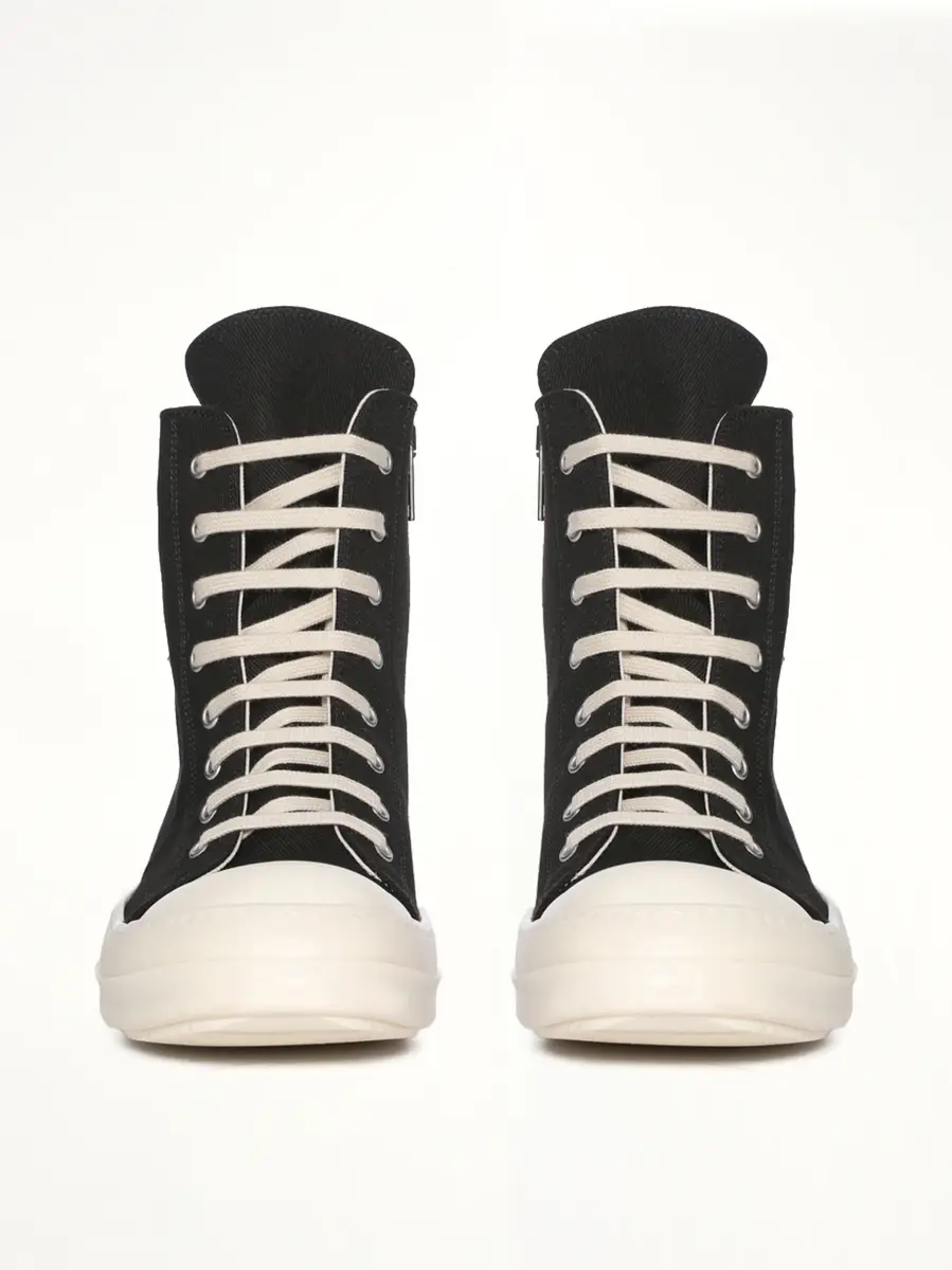 RICK OWENS DRKSHDW Overdyed Denim Cargo Sneaks | Thumbnail 3 RICK OWENS DRKSHDW Overdyed Denim Cargo Sneaks | Thumbnail 3