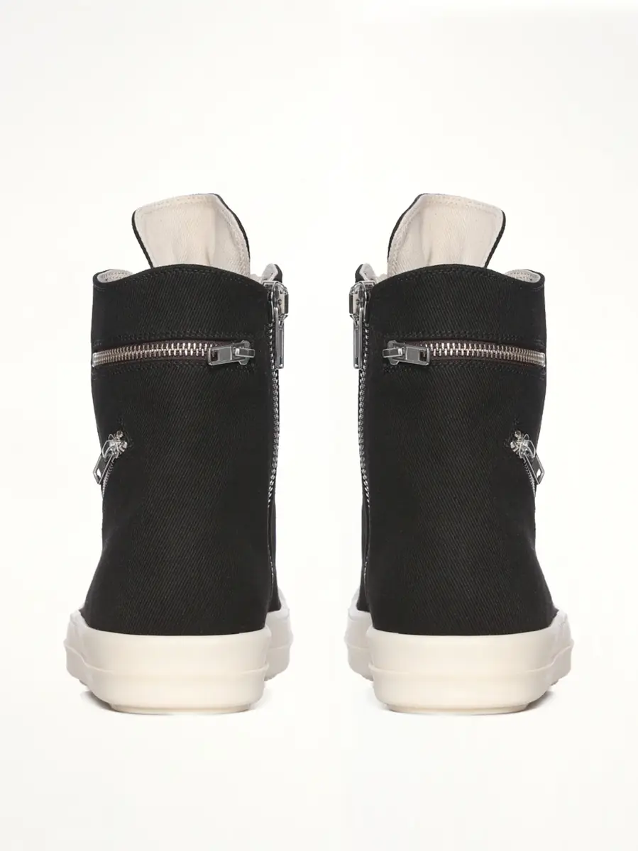 RICK OWENS DRKSHDW Overdyed Denim Cargo Sneaks | Thumbnail 4 RICK OWENS DRKSHDW Overdyed Denim Cargo Sneaks | Thumbnail 4