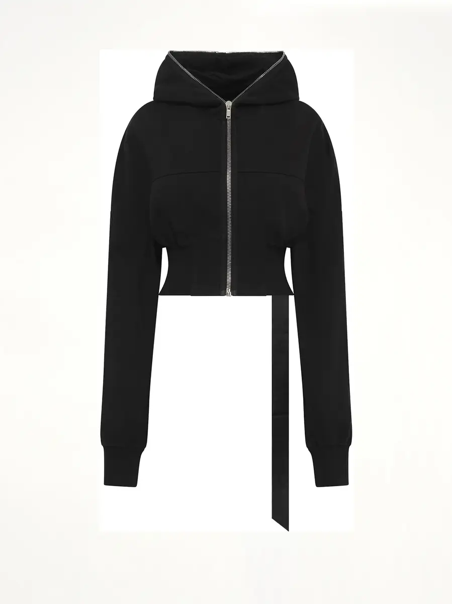 RICK OWENS DRKSHDW Compact Jersey Collage Gimp Hoodie | Thumbnail 2 RICK OWENS DRKSHDW Compact Jersey Collage Gimp Hoodie | Thumbnail 2